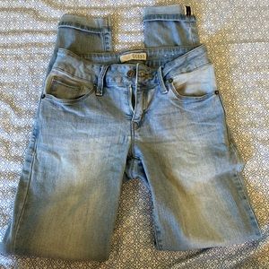 Light Wash Guess Skinny Jeans Low Rise
